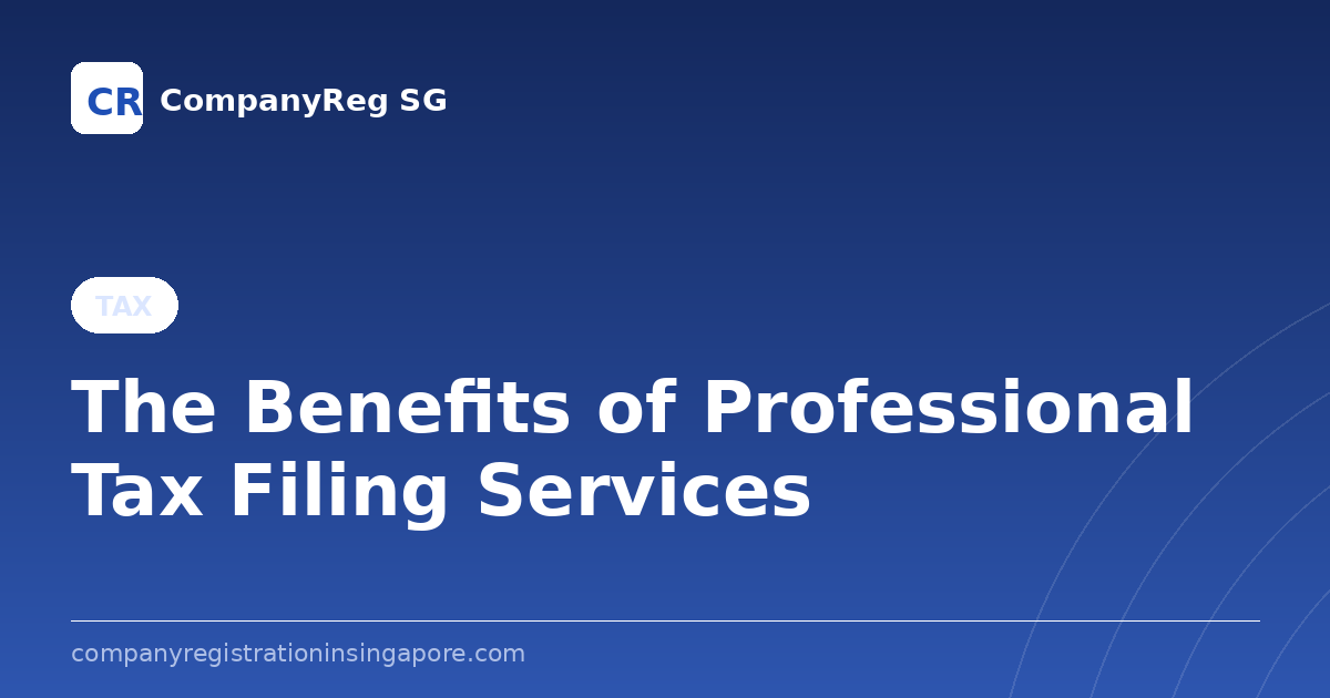 The Benefits of Professional Tax Filing Services